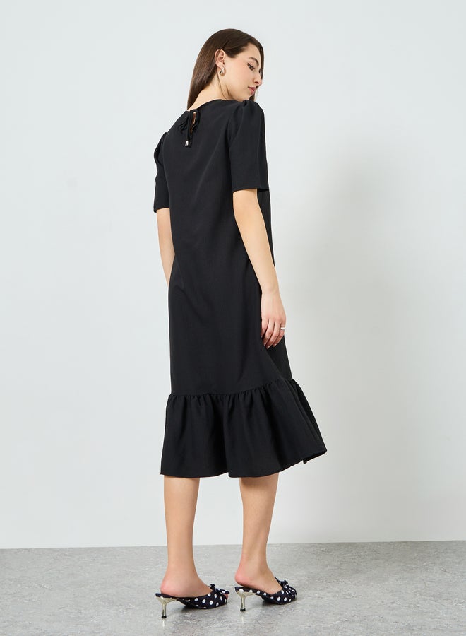 ستايلي فستان نسائي ميدي بأكمام قصيرة - Image 5